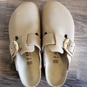 Birkenstock Limited Edition Boston Big Buckle Clog Mud Geen Nubuck 38